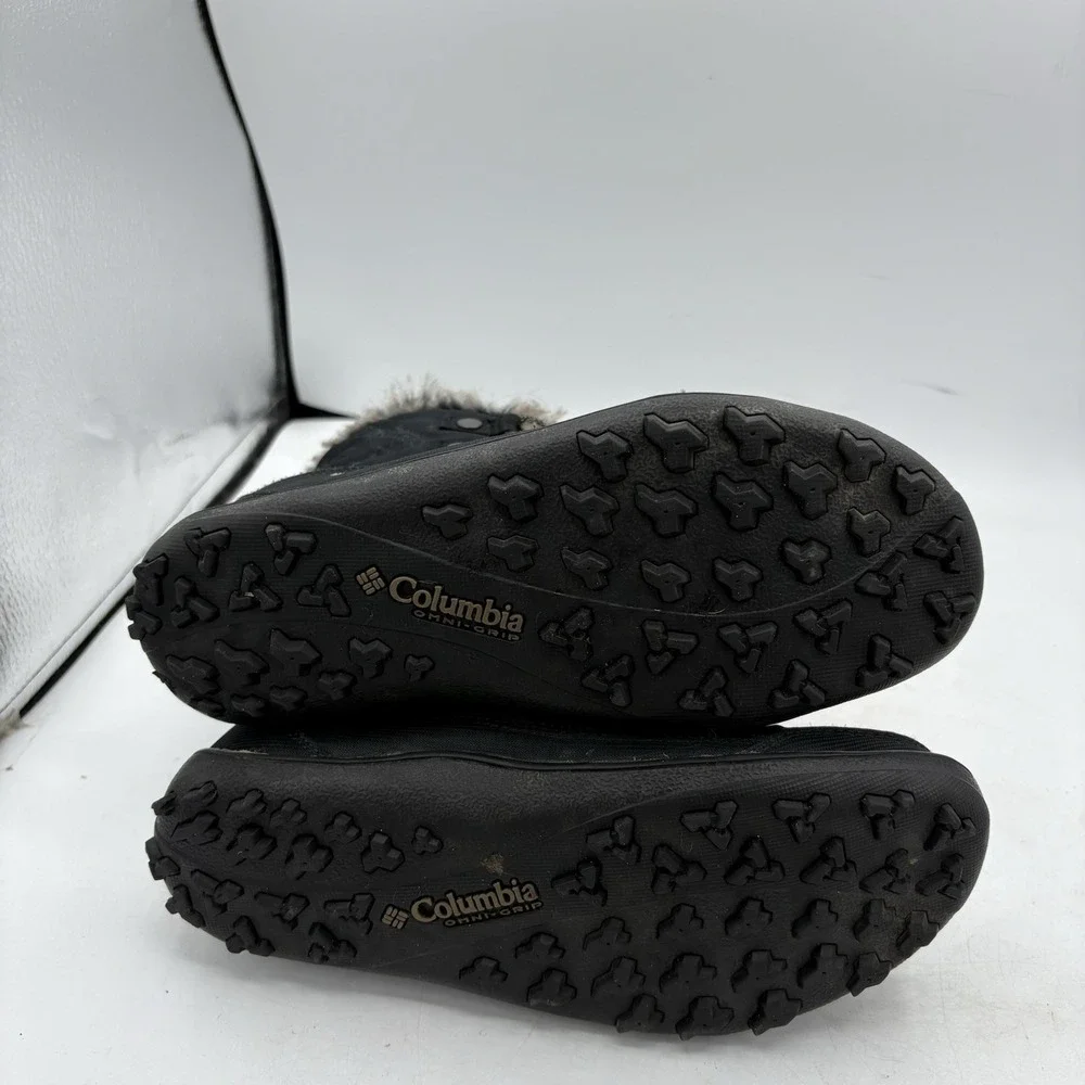 Columbia Snow Boots Womens Size 7.5 Minx Shorty III Black Waterproof Omni Grip